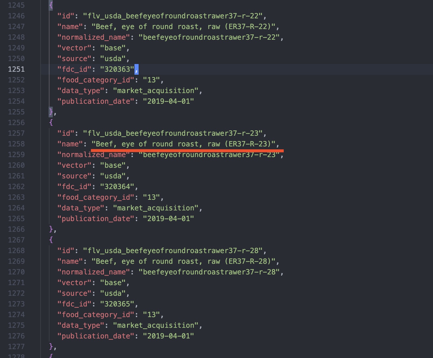 Beef, eye of round roast, raw (ER37-R-23) - filtered out as too technical