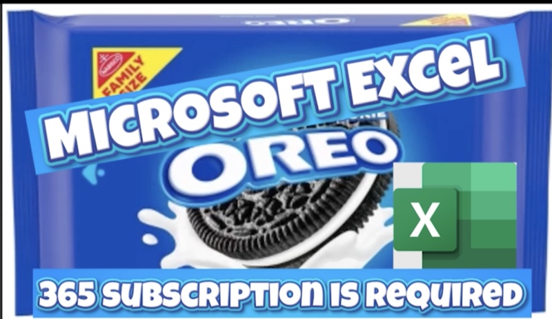 Excel Oreo - too obscure