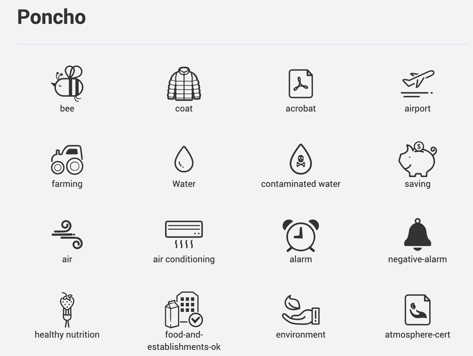 Poncho Icons