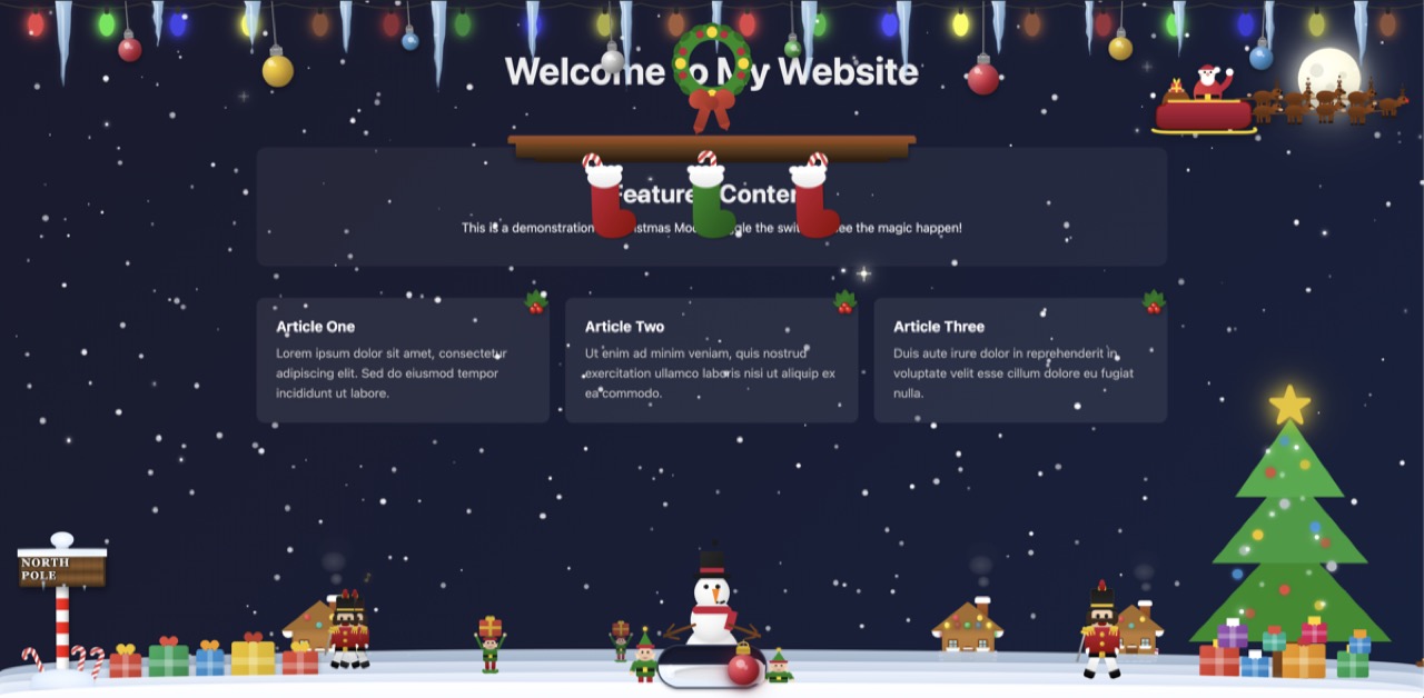 Christmas Mode Preview